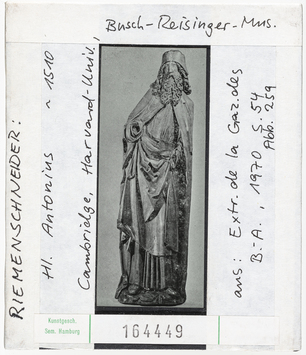 Vorschaubild Riemenschneider: Heiliger Antonius. Cambridge, Harvard-Universität, Busch-Reisinger-Museum 